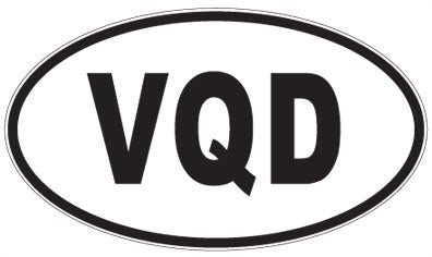 VQD - 3 Letter Initials Oval Magnet