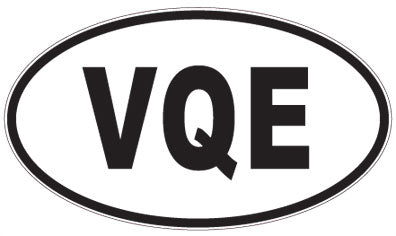VQE - 3 Letter Initials Oval Magnet
