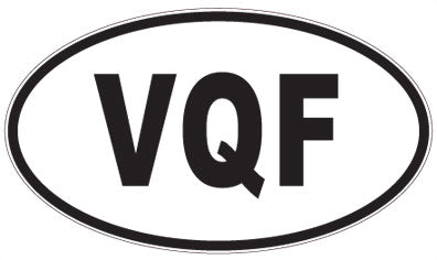 VQF - 3 Letter Initials Oval Magnet