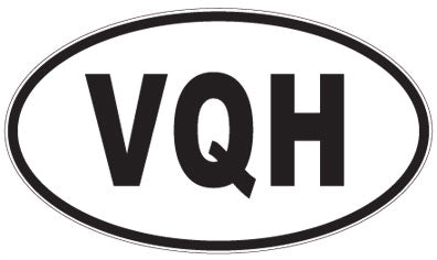 VQH - 3 Letter Initials Oval Magnet