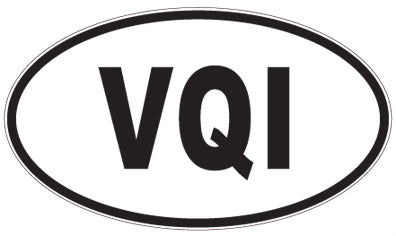 VQI - 3 Letter Initials Oval Magnet