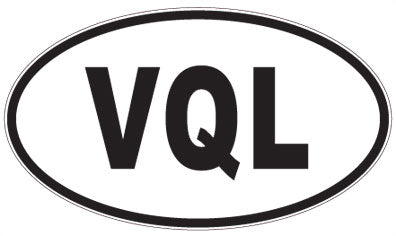 VQL - 3 Letter Initials Oval Magnet