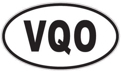 VQO - 3 Letter Initials Oval Magnet