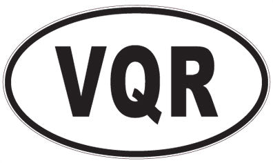 VQR - 3 Letter Initials Oval Magnet