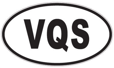 VQS - 3 Letter Initials Oval Magnet