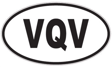 VQV - 3 Letter Initials Oval Sticker
