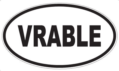 VRABLE - Oval Sticker