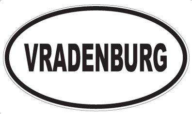VRADENBURG - Oval Sticker