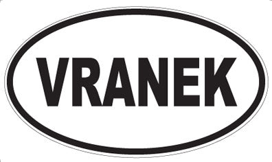 VRANEK - Oval Sticker