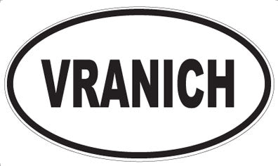 VRANICH - Oval Sticker