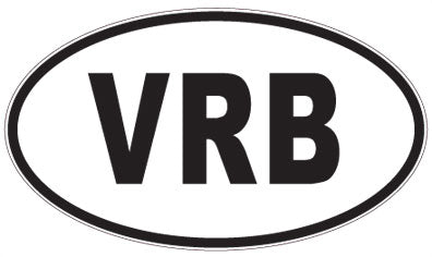 VRB - 3 Letter Initials Oval Magnet