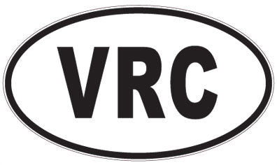 VRC - 3 Letter Initials Oval Sticker