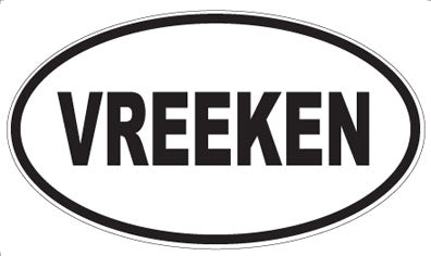 VREEKEN - Oval Sticker