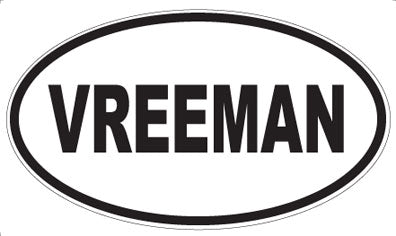 VREEMAN - Oval Sticker