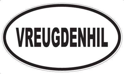 VREUGDENHIL - Oval Sticker