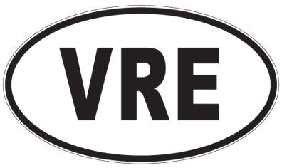 VRE - 3 Letter Initials Oval Magnet