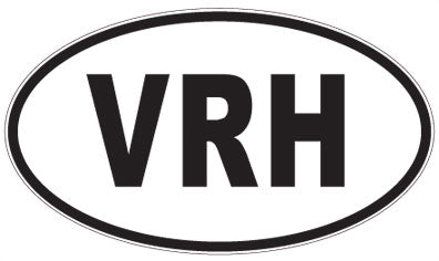 VRH - 3 Letter Initials Oval Magnet