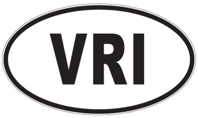 VRI - 3 Letter Initials Oval Magnet