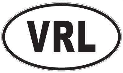 VRL - 3 Letter Initials Oval Magnet