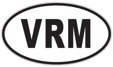 VRM - 3 Letter Initials Oval Magnet