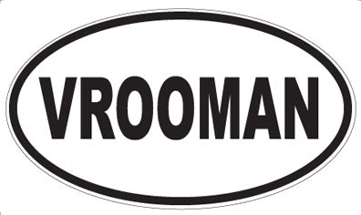 VROOMAN - Oval Sticker