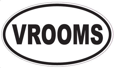VROOMS - Oval Sticker