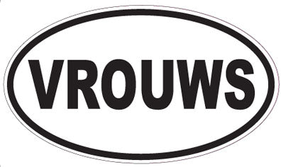 VROUWS - Oval Sticker