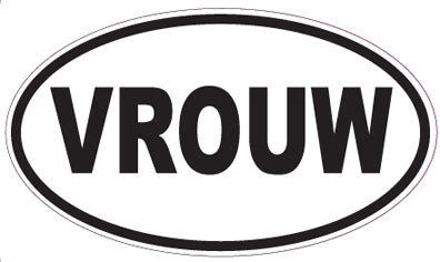 VROUW - Oval Magnet