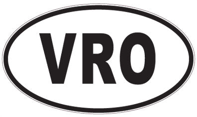 VRO - 3 Letter Initials Oval Magnet
