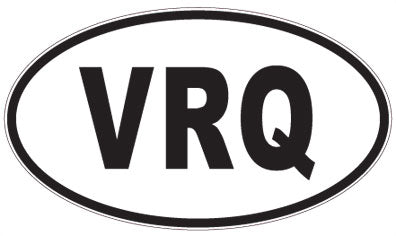 VRQ - 3 Letter Initials Oval Magnet