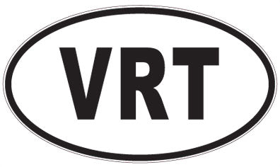 VRT - 3 Letter Initials Oval Magnet