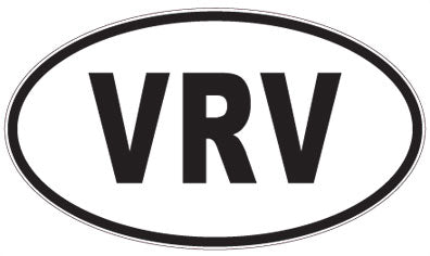 VRV - 3 Letter Initials Oval Magnet