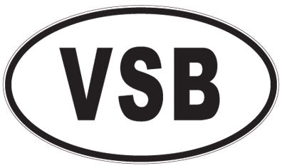 VSB - 3 Letter Initials Oval Magnet