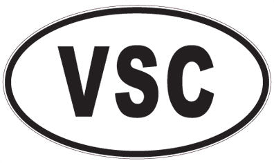VSC - 3 Letter Initials Oval Magnet