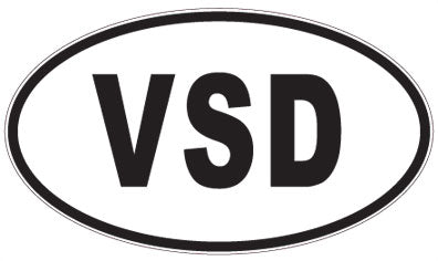 VSD - 3 Letter Initials Oval Magnet