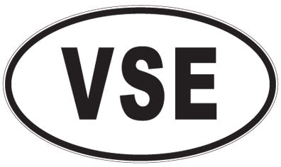 VSE - 3 Letter Initials Oval Magnet