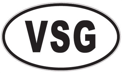 VSG - 3 Letter Initials Oval Sticker