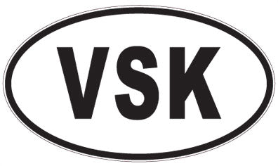 VSK - 3 Letter Initials Oval Magnet