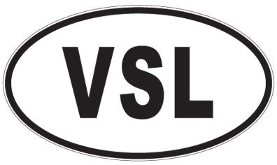 VSL - 3 Letter Initials Oval Sticker