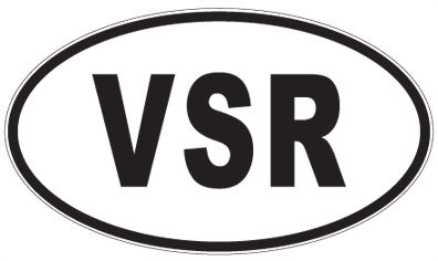 VSR - 3 Letter Initials Oval Magnet