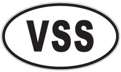 VSS - 3 Letter Initials Oval Sticker