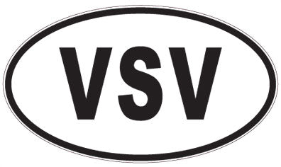 VSV - 3 Letter Initials Oval Magnet