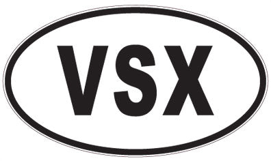 VSX - 3 Letter Initials Oval Magnet