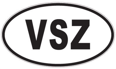 VSZ - 3 Letter Initials Oval Magnet