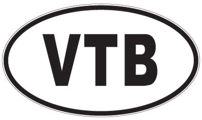 VTB - 3 Letter Initials Oval Magnet