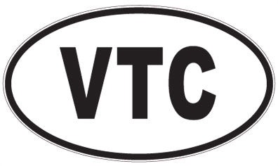 VTC - 3 Letter Initials Oval Magnet