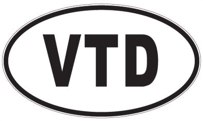 VTD - 3 Letter Initials Oval Magnet