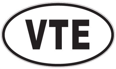 VTE - 3 Letter Initials Oval Magnet