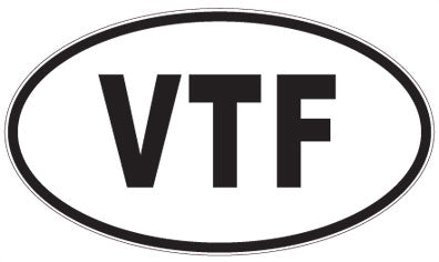 VTF - 3 Letter Initials Oval Magnet