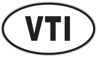 VTI - 3 Letter Initials Oval Magnet